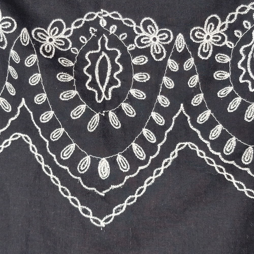 Sara Isabella Embroidered Linen Blend Full Length Skirt, Lined, EUC, size Large - Picture 3 of 5